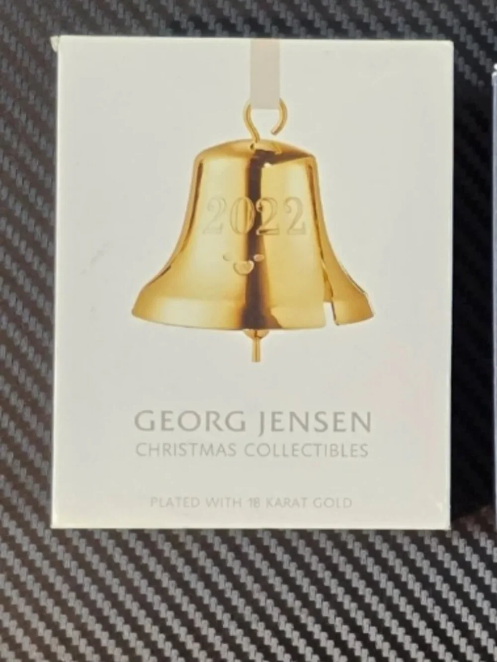 Georg Jensen Christmas Collectibles 2022 Christmas Bell Plated 18 Karat Gold